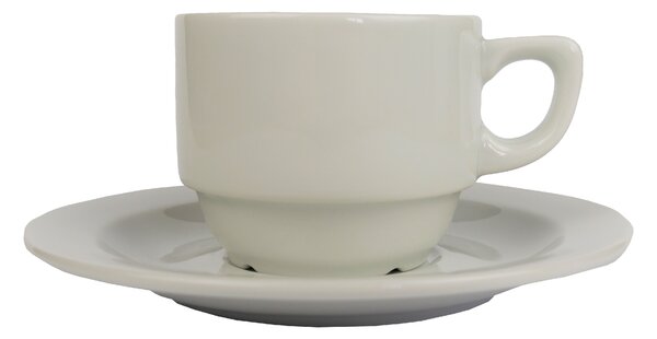 Karlovarský porcelán Šálek Praktik 190 ml s podšálkem sada 6 ks