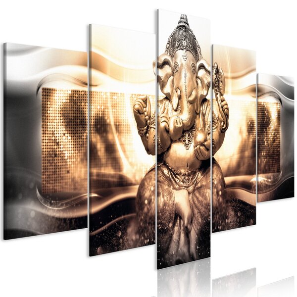 Obraz - Buddhův styl - zlatý 100x50