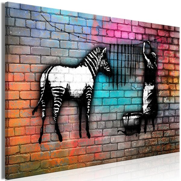 Obraz - Mytí zebry - plnobarevné 90x60