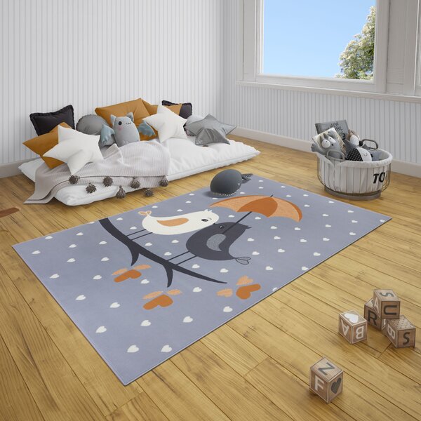 Hanse Home Collection koberce Dětský koberec Adventures 104542 Grey/mustard - 160x220 cm