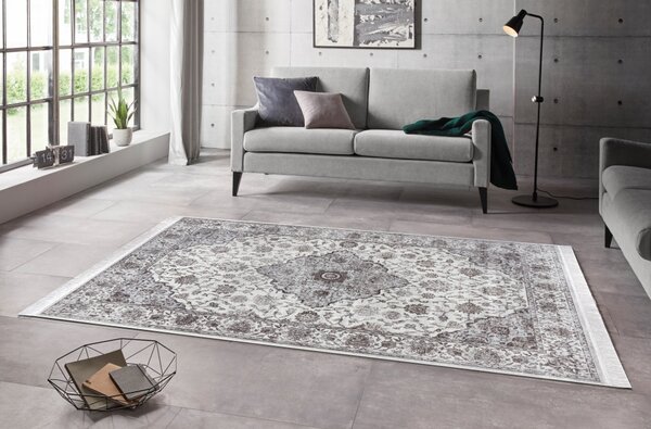 ELLE Decoration, DOPRODEJ: 95x140 cm Kusový koberec Ghazni 105040 Grey Cream, 95x140, šedá, chodba / předsíň