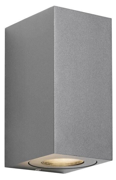 NOR 49731010 Venkovní nástěnné svítidlo Canto Maxi Kubi 2 2x28W GU10 šedá čirá - NORDLUX