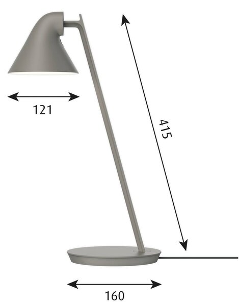 Louis Poulsen NJP Mini LED stolní lampa taupe