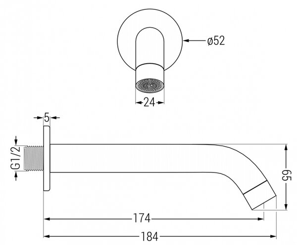 Mexen Kai DR70 podomítková sada vanové a sprchové baterie s dešťovou hlavicí 30 cm, růžové zlato - 77602DR70301-60
