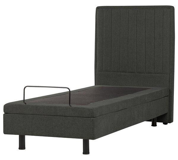 Polohovací postel Tkanina CASTELLAN 80 x 200 cm Tmavě šedá