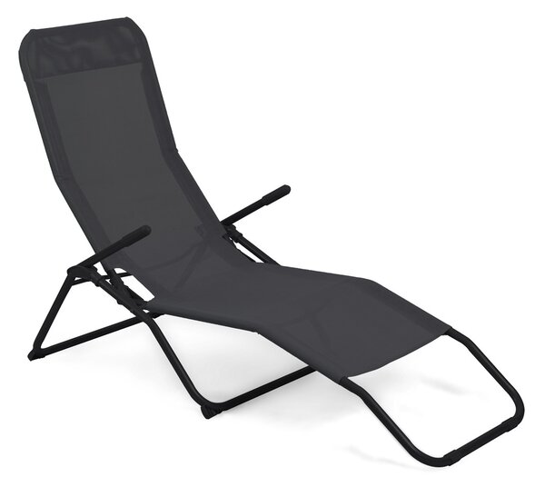 Relaxační skládací lehátko CHEESE černá