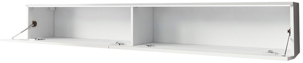 Televizní skříňka s bílým LED osvětlením 180 cm WILLA D - černá