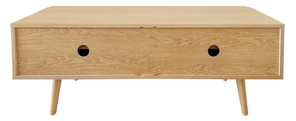 TV stolek v dekoru dubu v přírodní barvě 138x50 cm Rove – Woodman