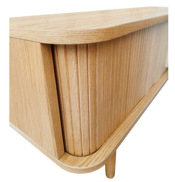 TV stolek v dekoru dubu v přírodní barvě 138x50 cm Rove – Woodman