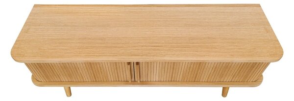 TV stolek v dekoru dubu v přírodní barvě 138x50 cm Rove – Woodman