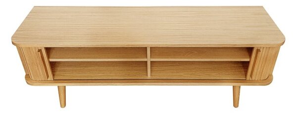 TV stolek v dekoru dubu v přírodní barvě 138x50 cm Rove – Woodman