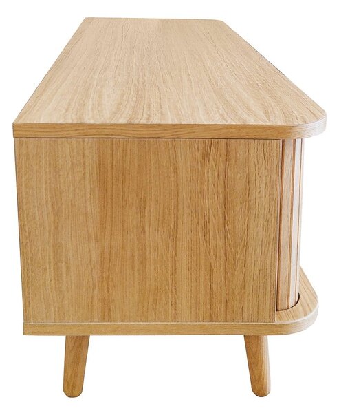 TV stolek v dekoru dubu v přírodní barvě 138x50 cm Rove – Woodman