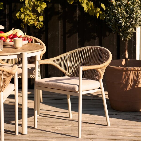 -25 % Dny MOMENTI– Nordic Living Béžový zahradní set stolu a čtyř židlí Ela