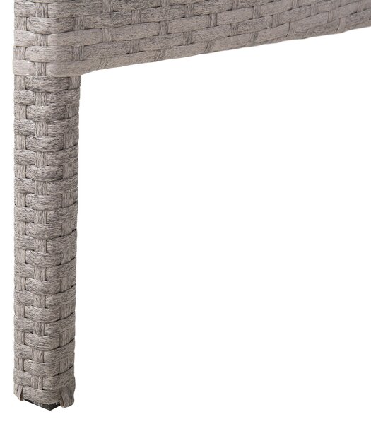 Zahradní jídelní stůl VITERBO 145 cm 80 cm Sklo Světle šedá