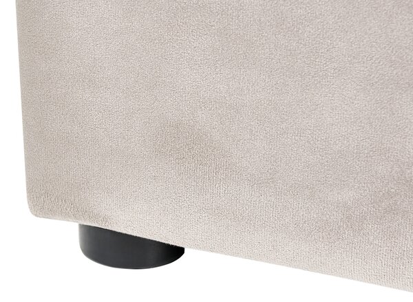 Postel s úložným prostorem Umělý samet LUBBON 140 x 200 cm Taupe