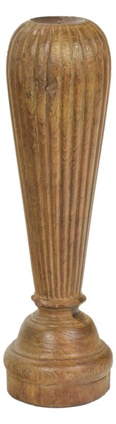 Dřevěný svícen ze starého teakového sloupu, 15x15x50cm