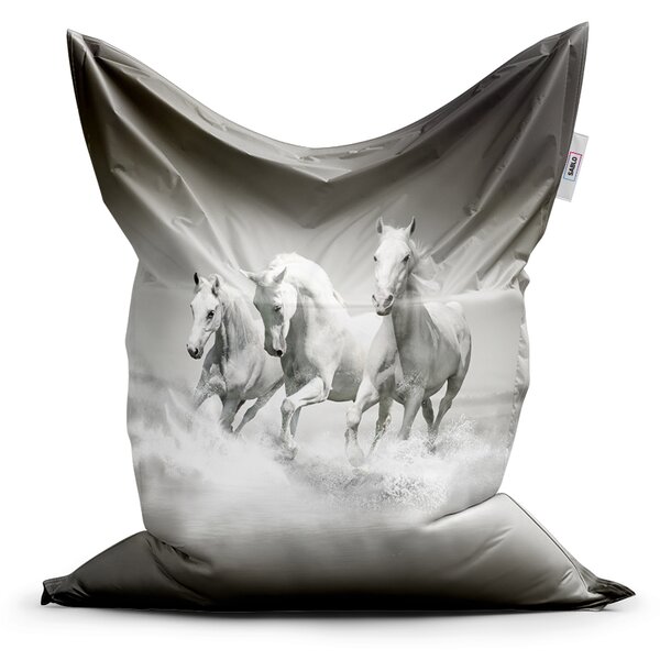 Sablio Sedací vak Classic Bílí koně - 150x100 cm