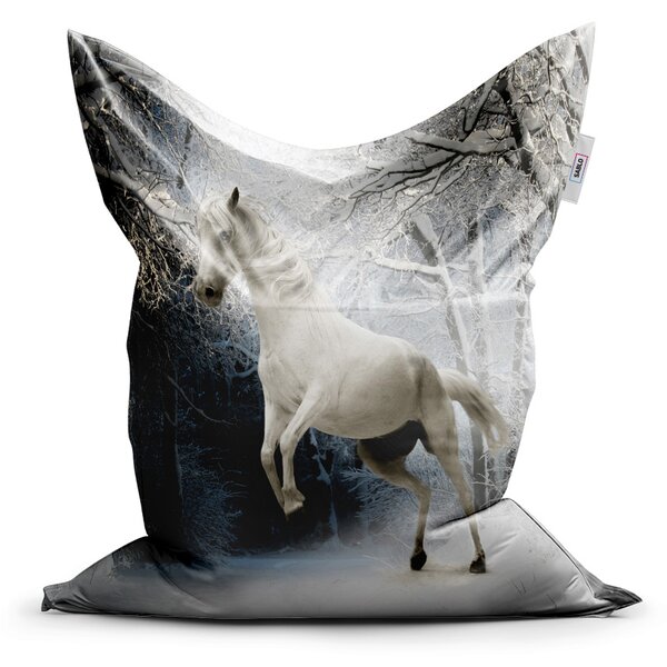 Sedací vak SABLIO - Bílý kůň 150x100 cm
