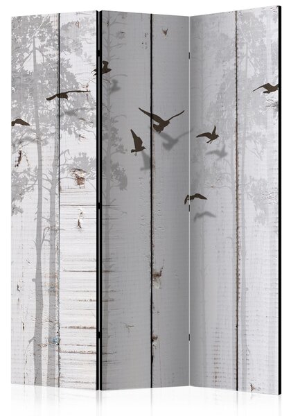 Artgeist Paraván - Birds on Boards [Room Dividers] Size: 135x172