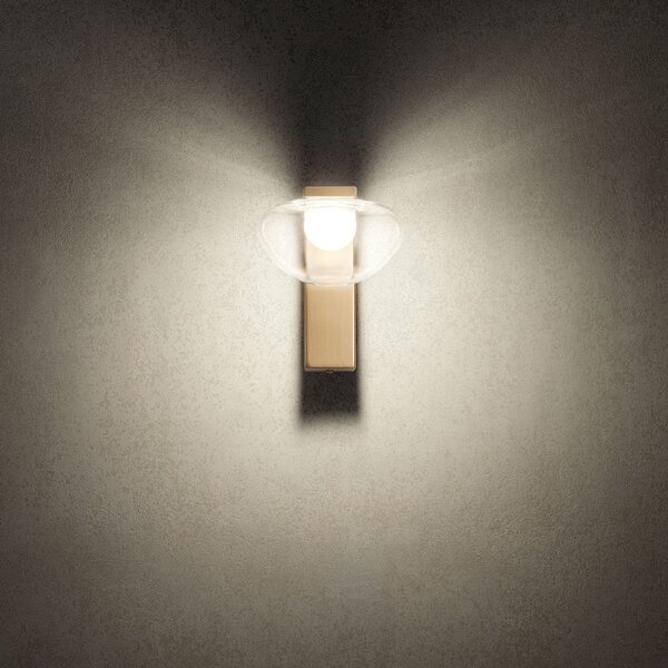 Redo 01-3241 Sinclair, zlaté nástěnné svítidlo, LED 6,5W 3000K, průměr 14cm, úhel 90°