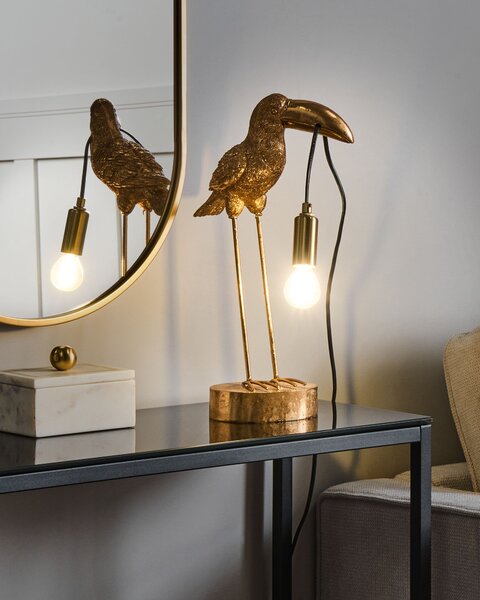 Stolní lampa Tukan ARACARI Zlatá