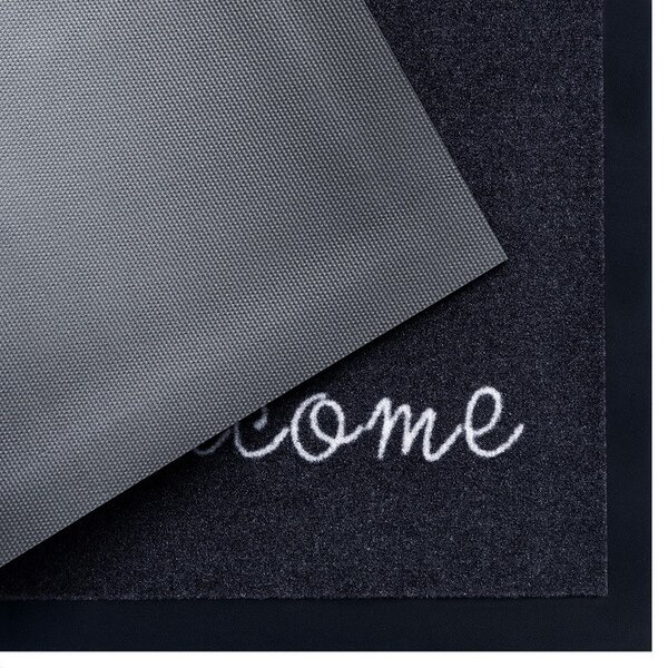 Mujkoberec Original Protiskluzová rohožka Welcome 104504 Anthracite - na ven i na doma - 45x75 cm