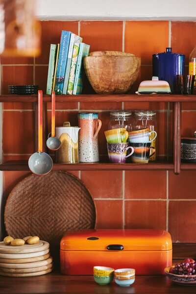 Set 4ks retro hrnek na Cappuccino 70s Solid - Ø 9,5*12*8,5 / 300 ml - HKLIVING