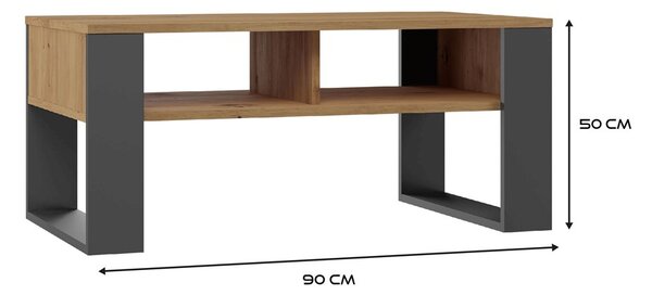 Konferenční stolek MODERN 2P dub artisan/antracit