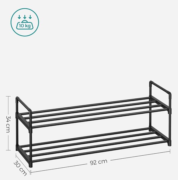 SONGMICS Botník Pajos 92 cm černý II