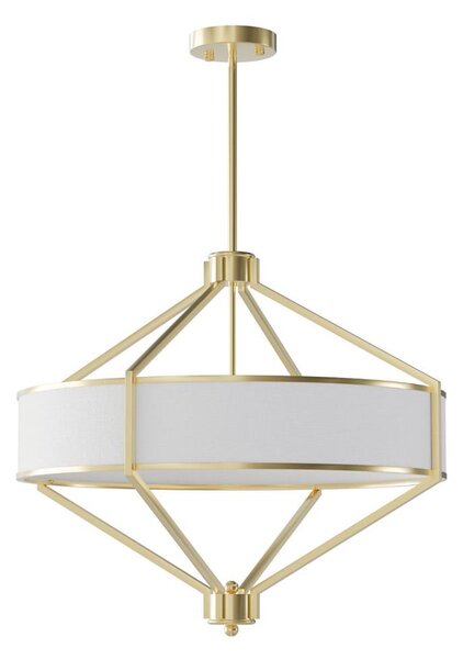 Open Design OR85839 - Lustr na tyči ZUNDO 4xE27/15W/230V mosaz/bílá