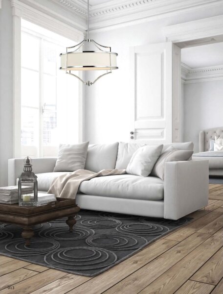 Open Design OR80919- Lustr na tyči STESSO 4xE27/15W/230V pr. 55 cm l. chrom/bílá
