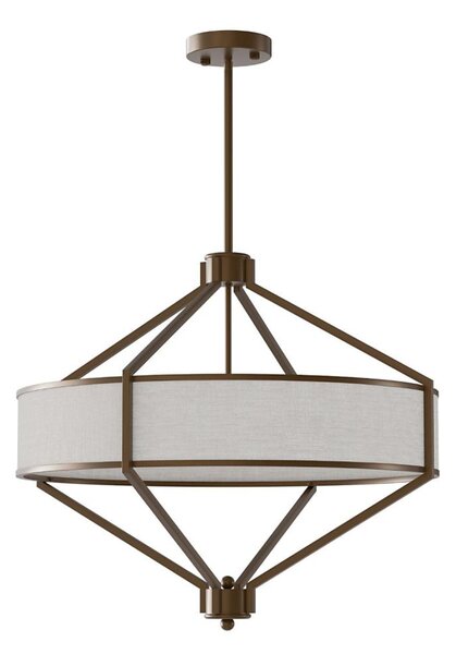 Open Design OR85846 - Lustr na tyči ZUNDO 4xE27/15W/230V hnědá/béžová