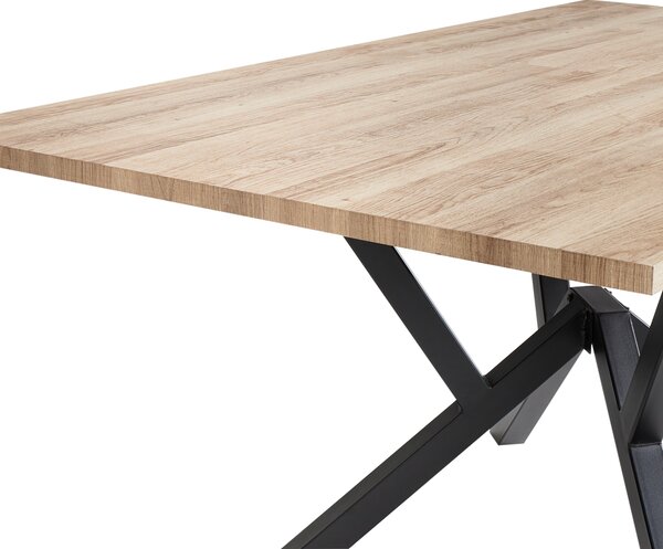 Rozkládací jídelní stůl ANSELL Světle hnědá 160/200 cm 90 cm