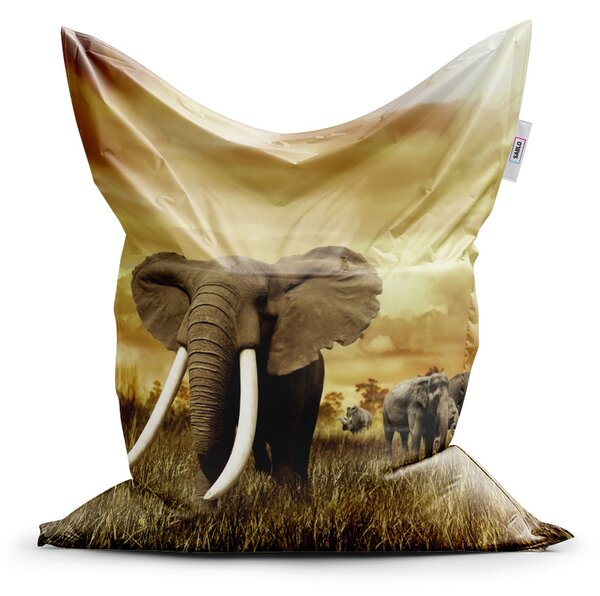 Sablio Sedací vak Classic Slon Africký - 150x100 cm