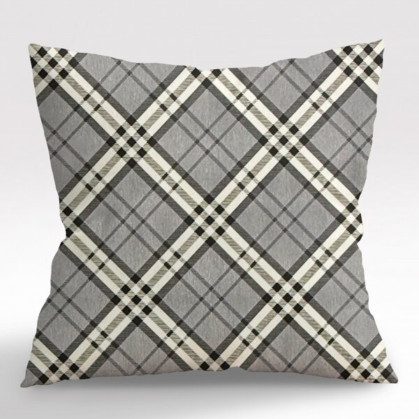 Ervi povlak na polštář Bavlněný - Grey Tartan