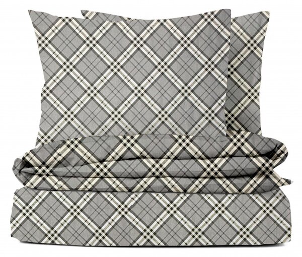 Ervi Bavlněné povlečení - Grey Tartan