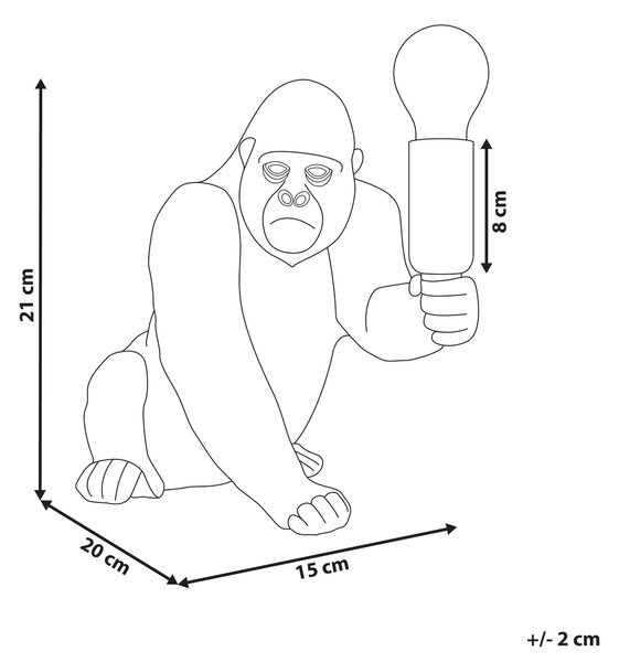 Stolní lampa Gorila HARAMBE Zlatá
