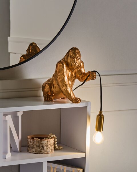 Stolní lampa Gorila HARAMBE Zlatá