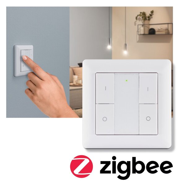 P 50134 Vypínač Smart Home Zigbee On/Off/Dimm bílá - PAULMANN