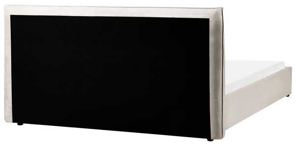 Postel Umělý samet LAVAUR 180 x 200 cm Taupe