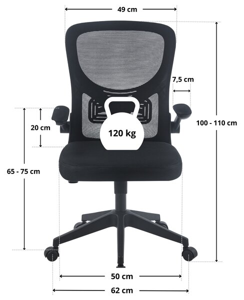 IDEPAR Kancelářská židle APA - černá