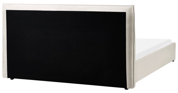 Postel Umělý samet LAVAUR 160 x 200 cm Taupe