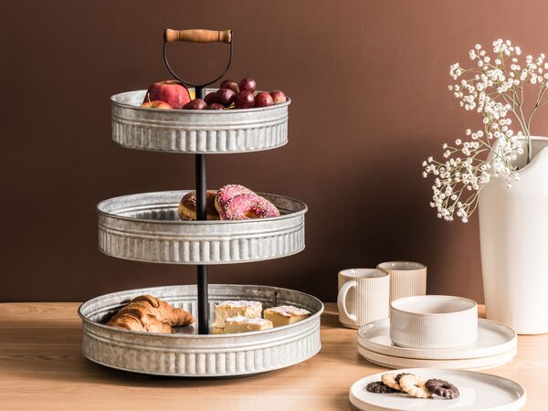3patrový stojan na dort KOUIGN Stříbrná