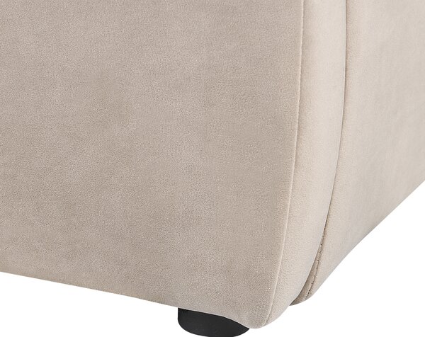 Postel Umělý samet BAJONNA 180 x 200 cm Taupe