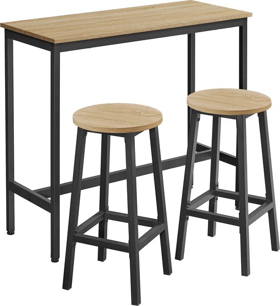 Jídelní set 1+2, barový stl 100x40 cm a barové idle TAYLOR SONOMA