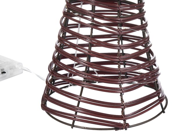 Vánoční dekorace LED DYBESO Sob 60 cm Tmavě hnědá