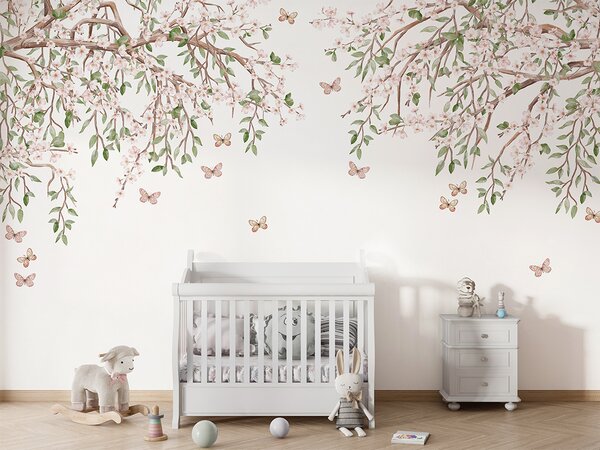FUGU Tapeta na zeď kvetoucí stromy - Blooming Blosso Materiál: Digitální eko vlies - klasická tapeta nesamolepicí