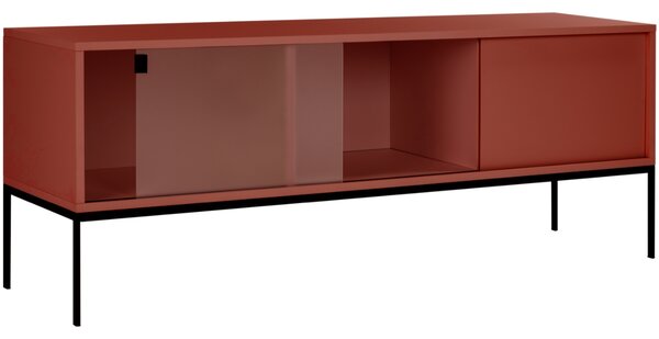 Noo.ma Červený lakovaný TV stolek Met 160 x 42 cm