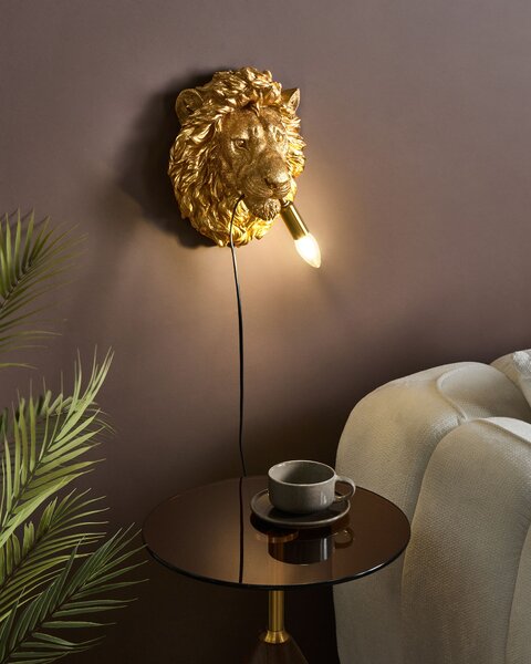 Lev Nástěnná lampa SIMBA Zlatá