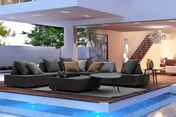 Bizzotto designové zahradní odkládací stoly Ridley (120 x 75 cm)